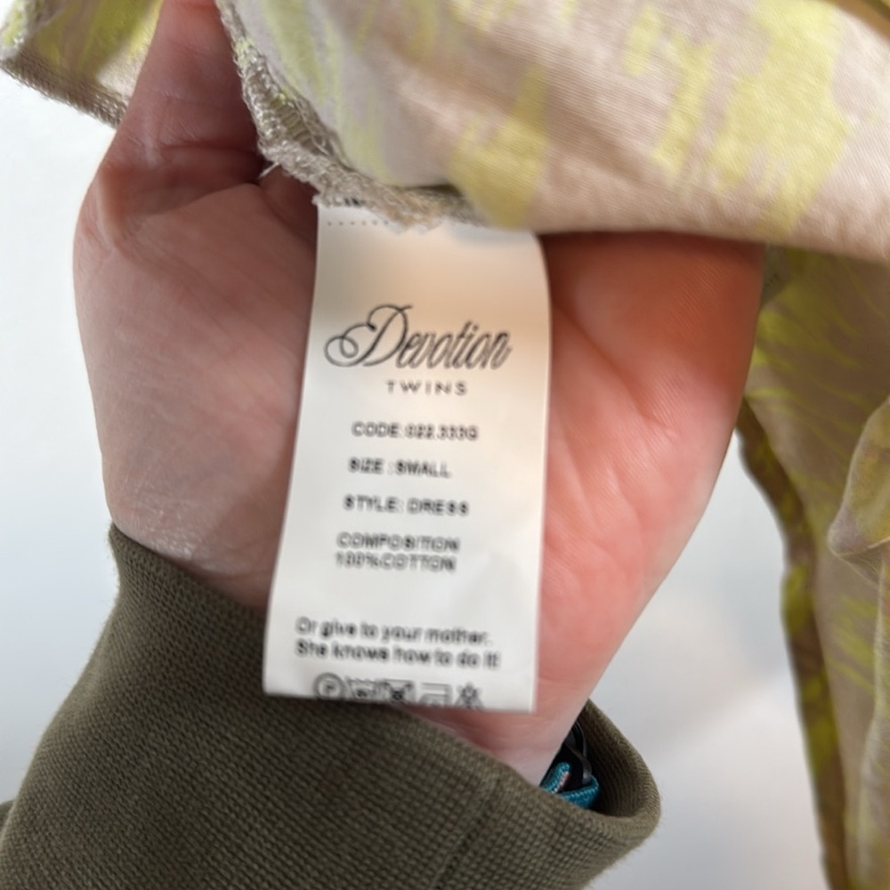 Devotion Twins Chartreuse & Tan Button Down Shirt… - image 5